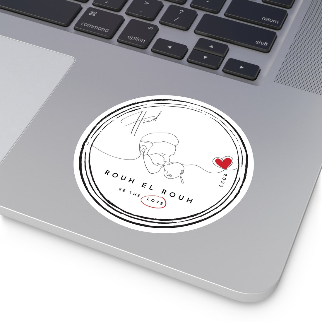 "Rouh el Rouh" Round Stickers, Indoor\Outdoor