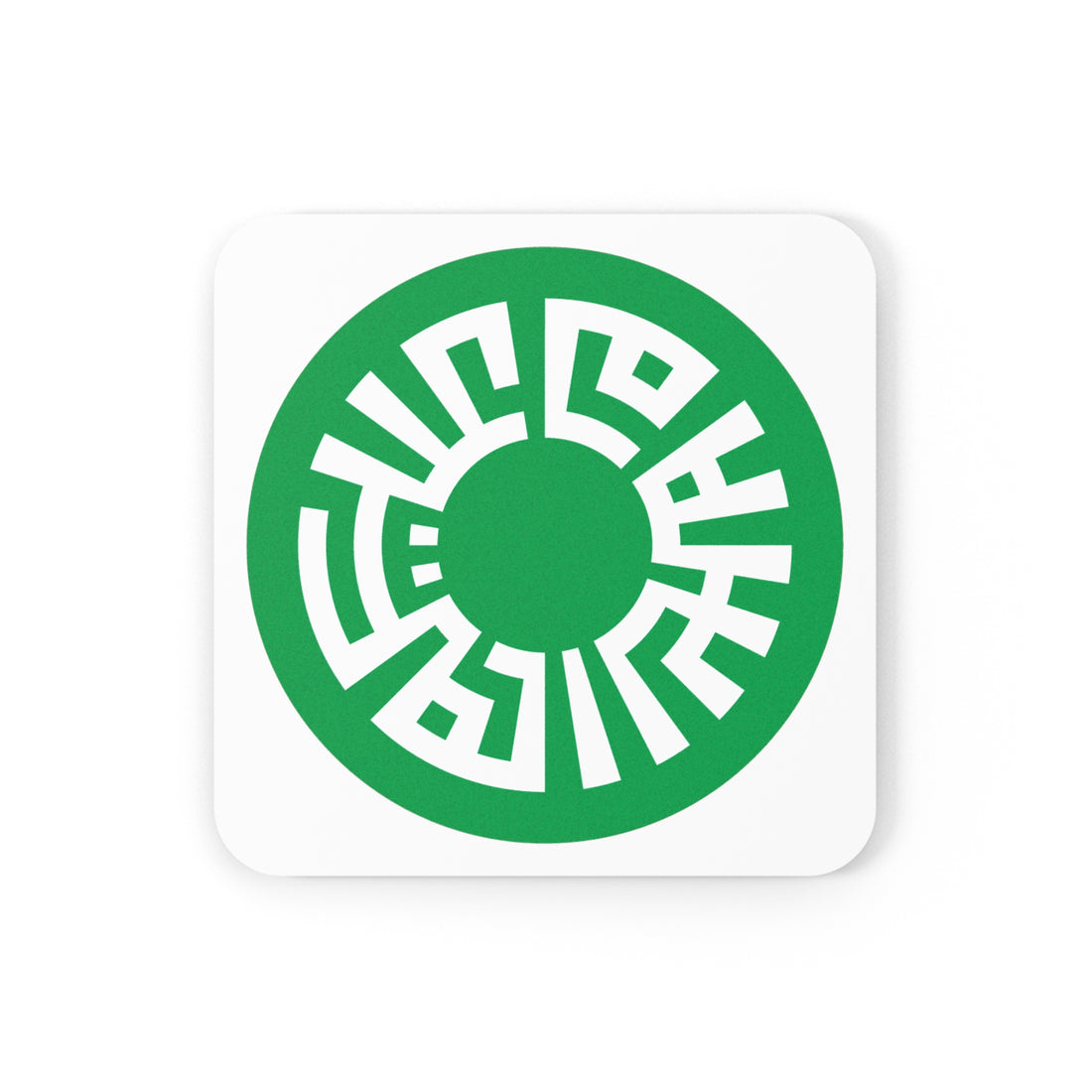 "Salam" Cork Back Coaster- Green