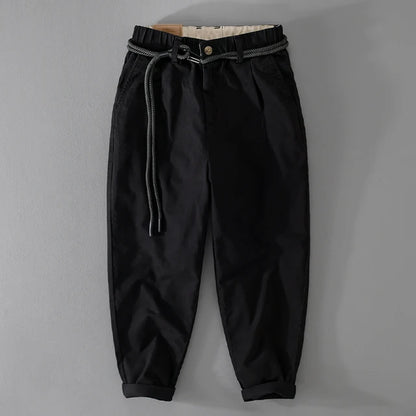 Unique Design Quality Cotton Cargo Pants Men Brand Trend Casual Trousers Elastic Waist 29-36 Pantalones Hombre Pantalon Homme