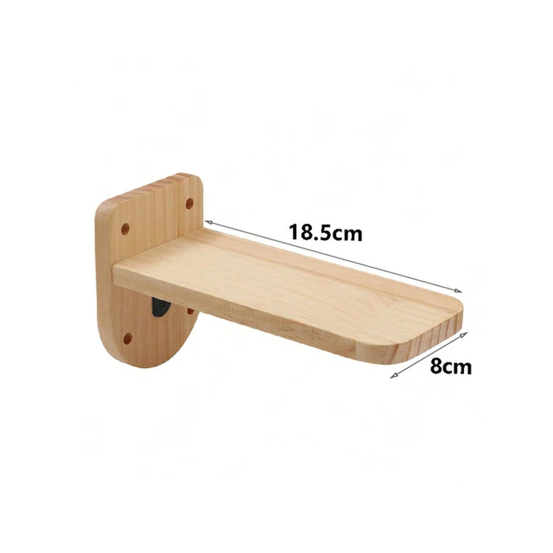 Cat Climbing Shelf Wall Mounted Four Step Stairway with Sisal Scratching Post for Cats Tree Tower Platform Jumping Pet Furniture