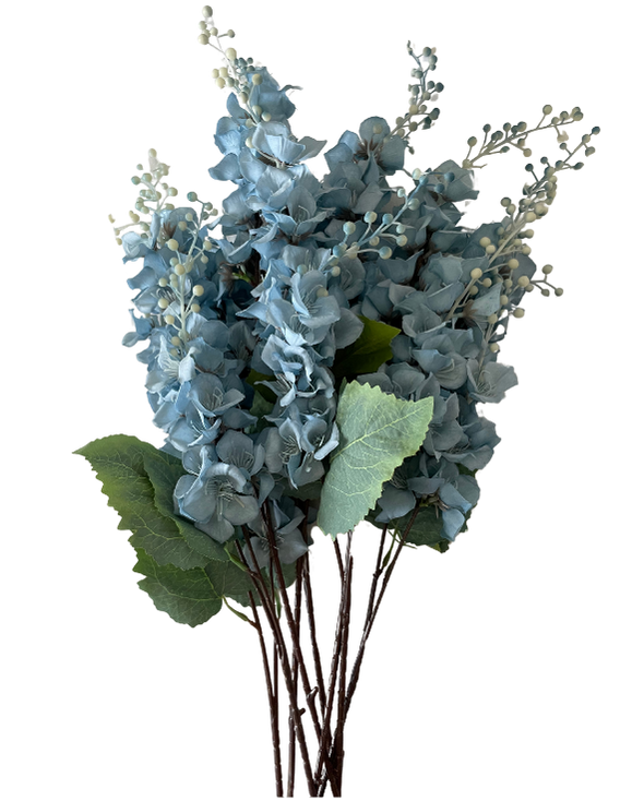 Hydrangea Artificial flowers, Dusty Blue. 110 cm.