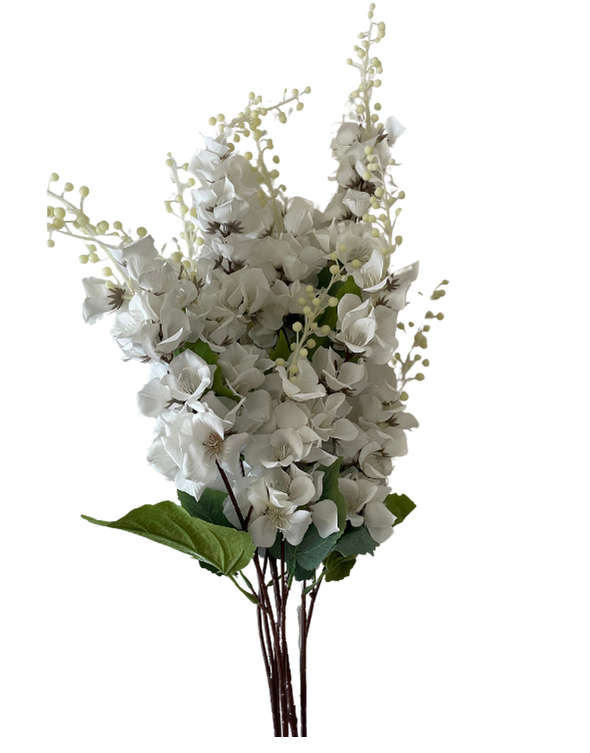 Artificial flowers, White. 110 cm.