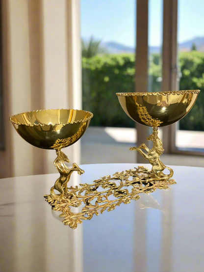 Two Bowls Set, Golden Horse