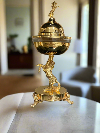 Incense holder, Golden Horse. Medium