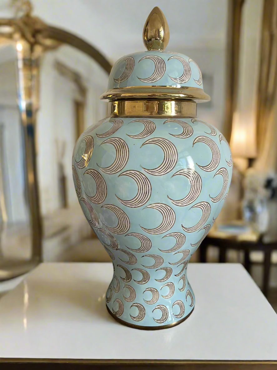 Decorative Jar, Golden Moon. 65 cm.