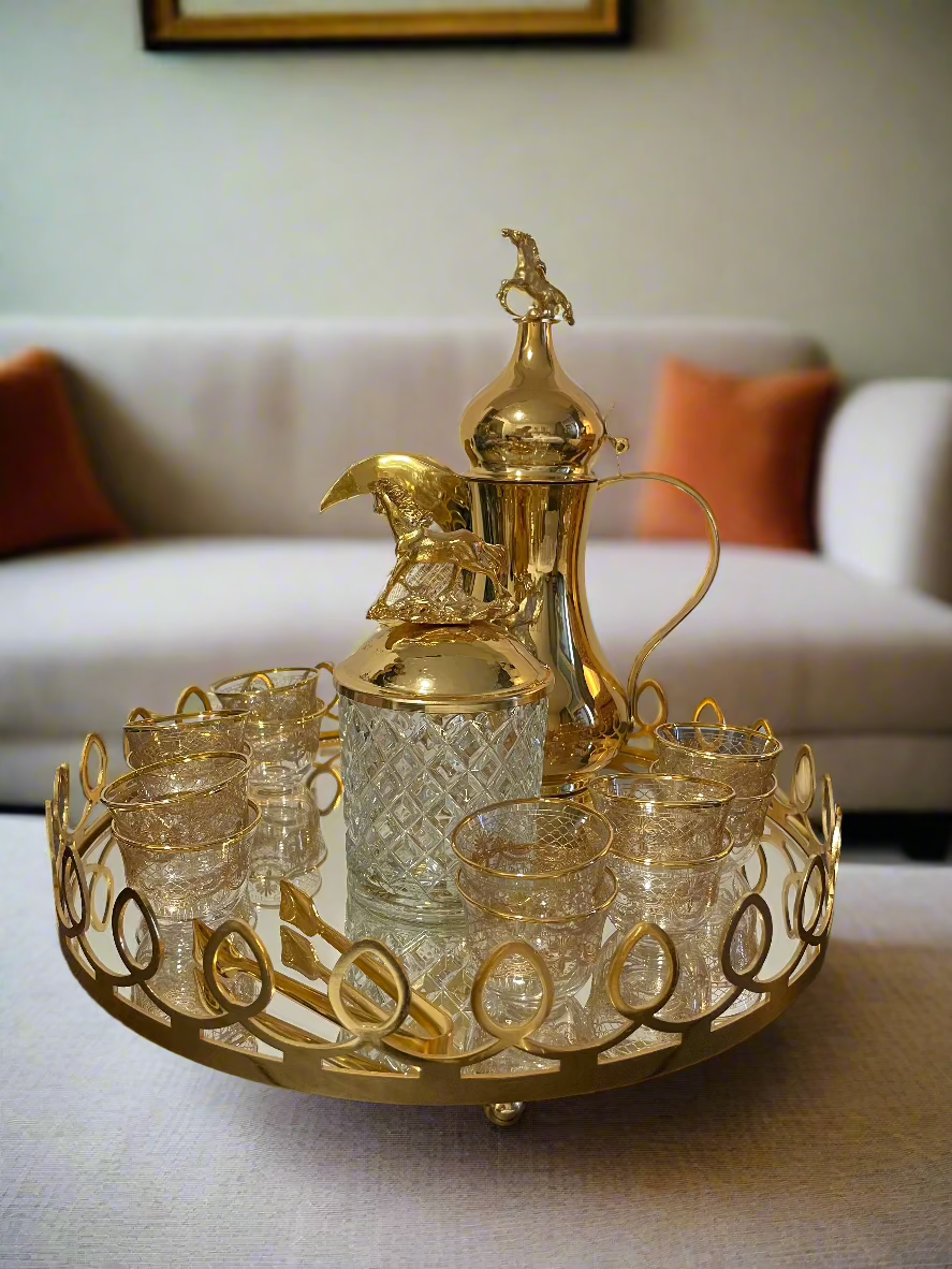 Round Tray, 35 cm. Gold