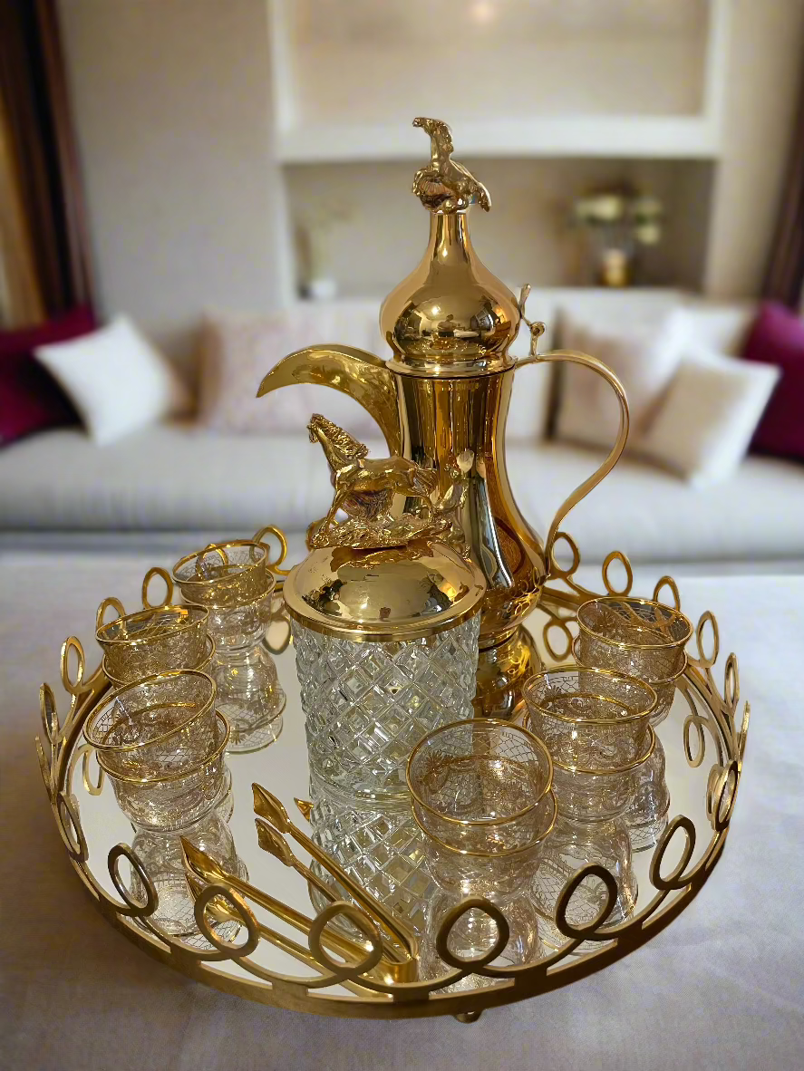 Round Tray, 35 cm. Gold