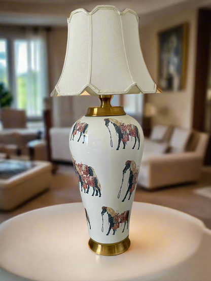 Table Lamp, Golden Horse 100 m.