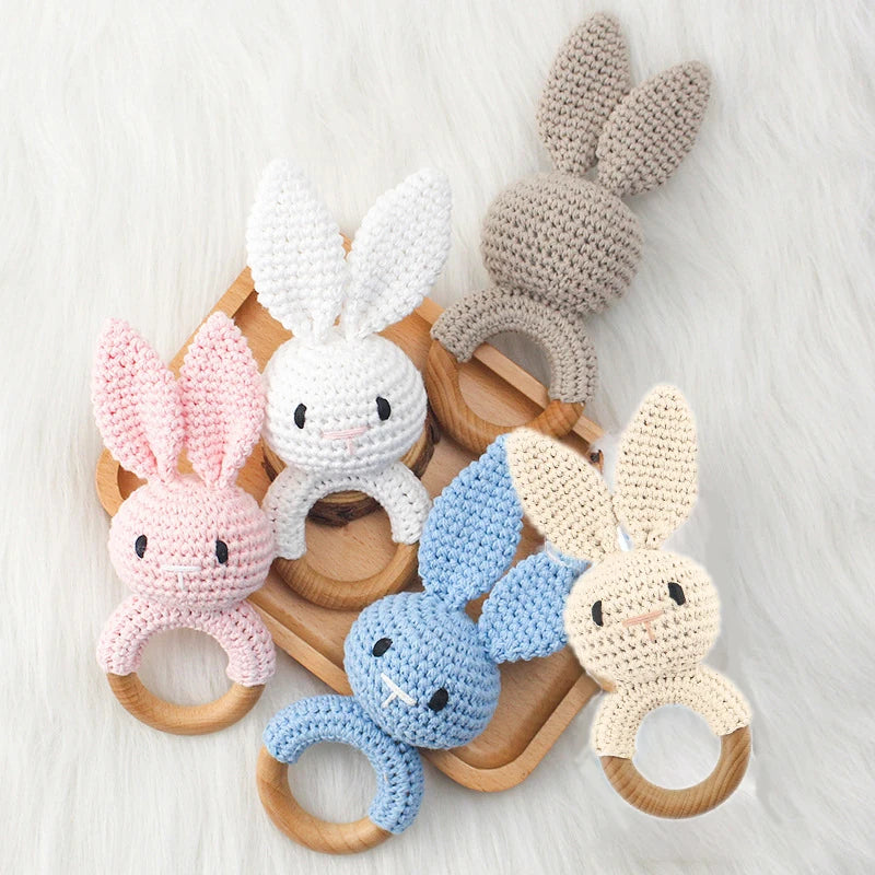 Baby Animal Crochet Rattle Toy