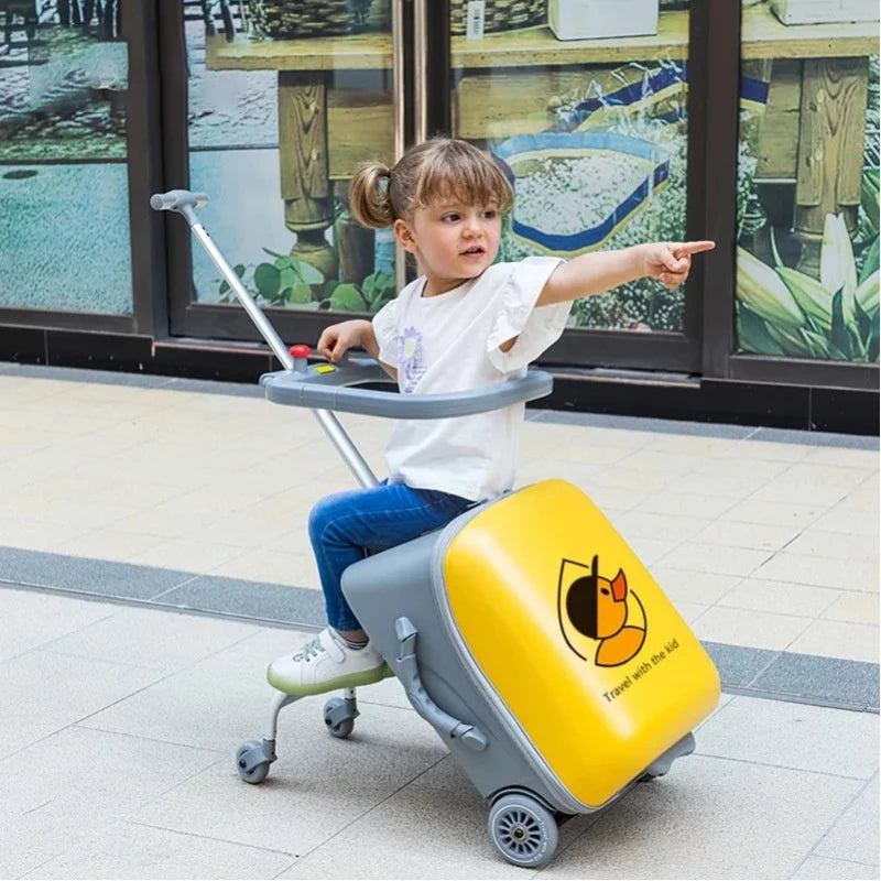 Cartoon Trolley Case Sit Travel bags for Children
