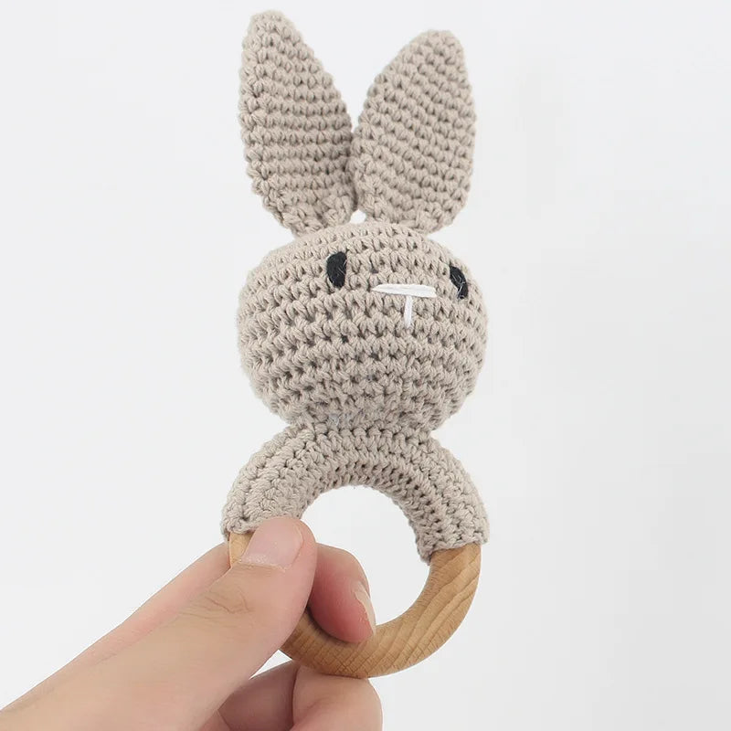Baby Animal Crochet Rattle Toy
