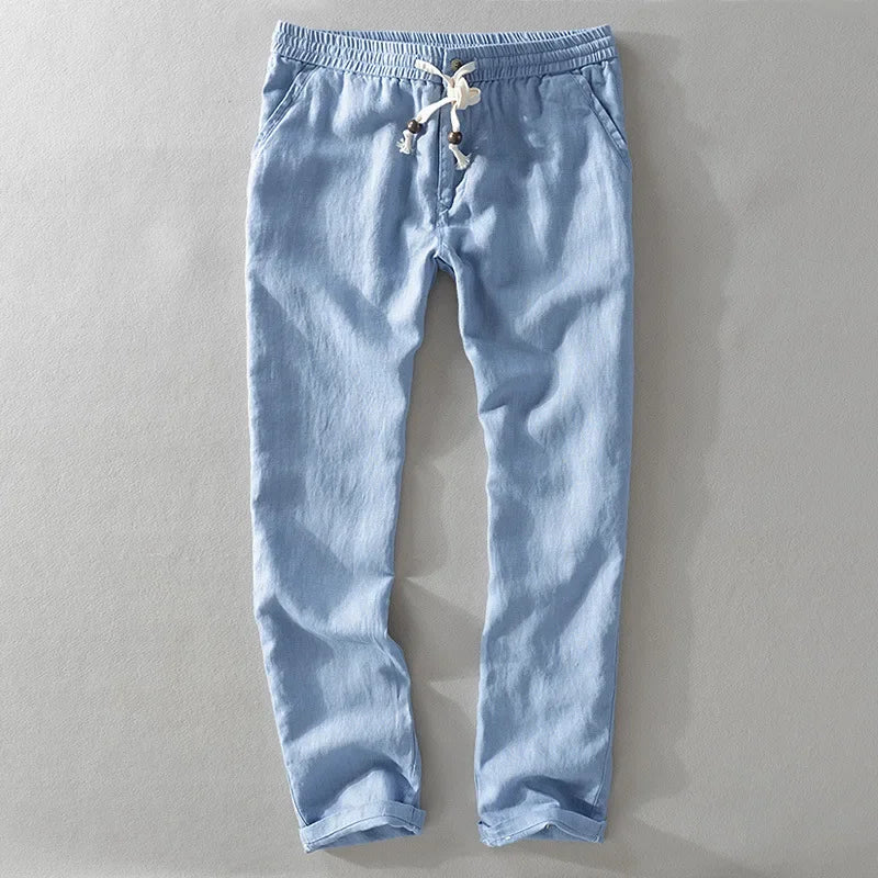 Linen Slim Fit Trousers for men