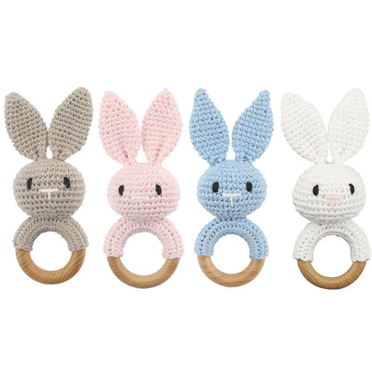 Baby Animal Crochet Rattle Toy