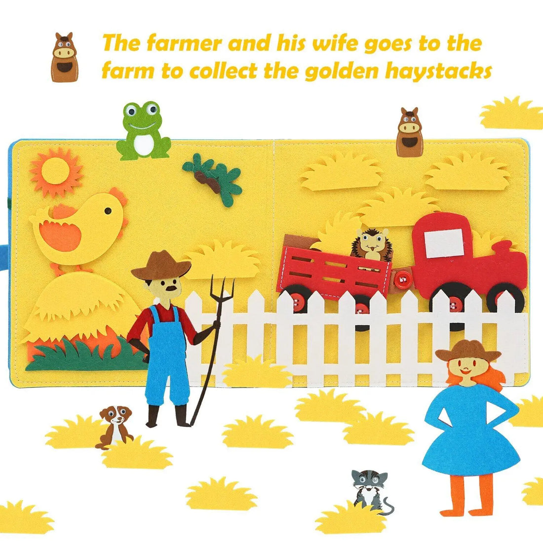 Felt Farm Animal Quiet Baby Book