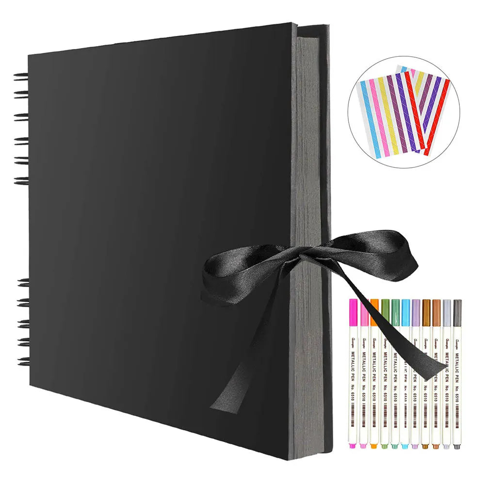 ZK20 80 Black Pages Memory Books DIY