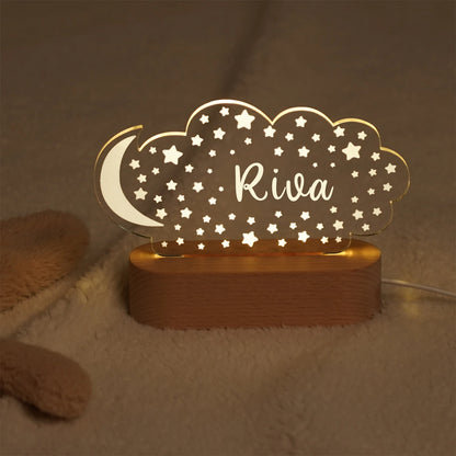 USB Night Light Personalized Children Name Lamp Nursery