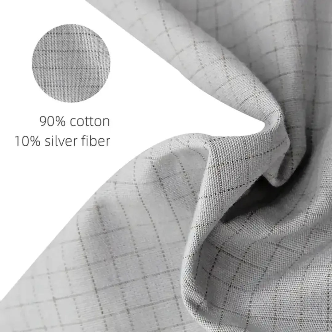 Grounding Flatted Bed Sheets with 10% Silver Fiber &amp; Organic Cotton- Conductive with Grounding Cord, Grounding Keep Good Sleep