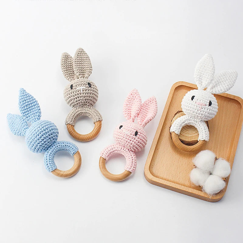Baby Animal Crochet Rattle Toy