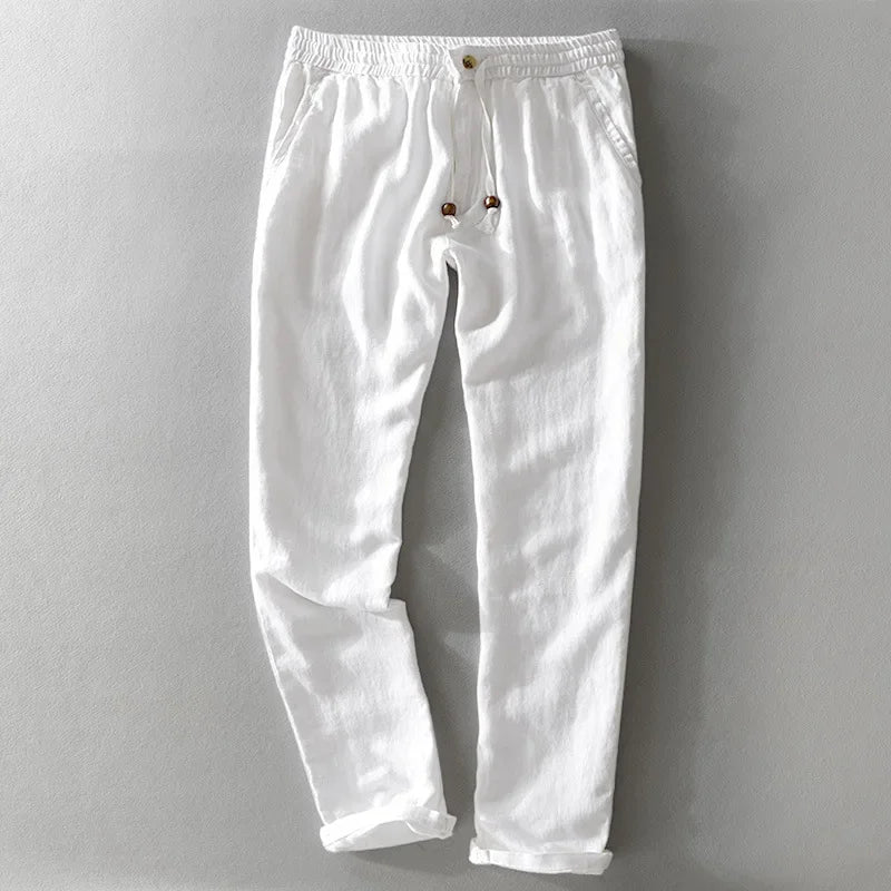 Linen Slim Fit Trousers for men