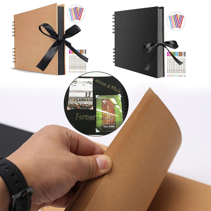 ZK20 80 Black Pages Memory Books DIY