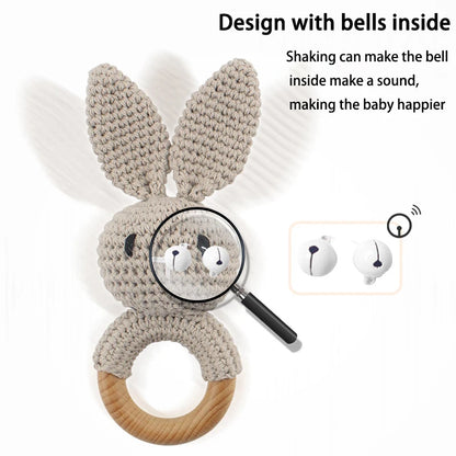 Baby Animal Crochet Rattle Toy