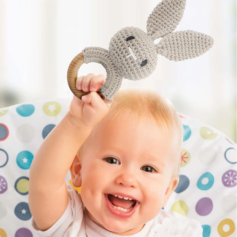 Baby Animal Crochet Rattle Toy