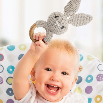 Baby Animal Crochet Rattle Toy