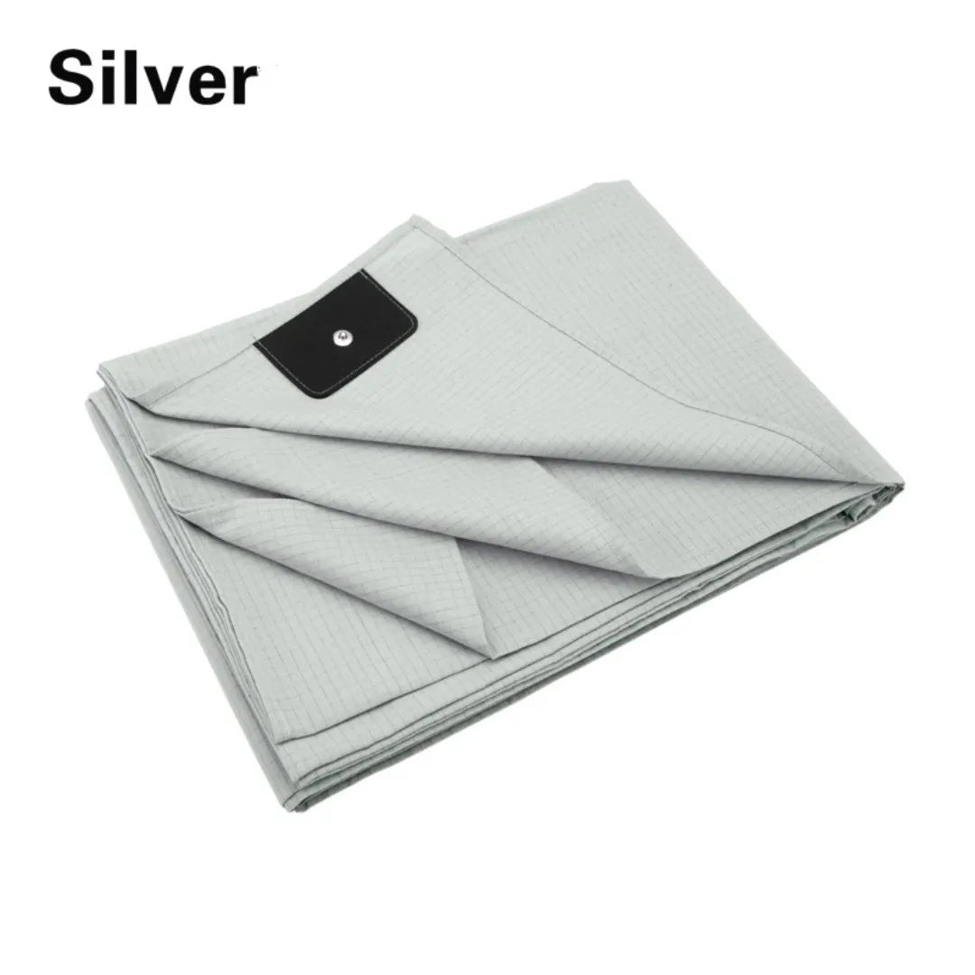 Grounding Flatted Bed Sheets with 10% Silver Fiber &amp; Organic Cotton- Conductive with Grounding Cord, Grounding Keep Good Sleep