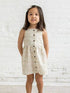 Baby Paloma Linen Button Front Dress - Velma Floral / Latte